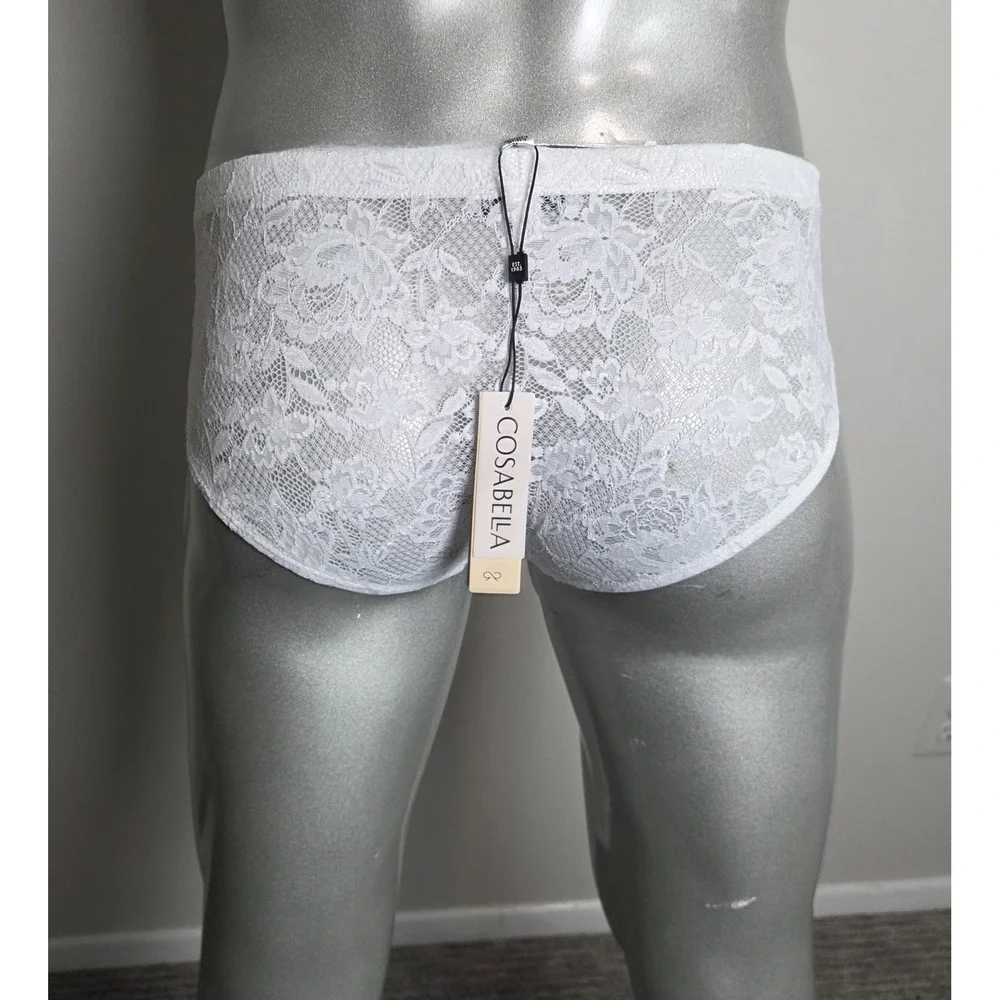 Cosabella Never Say Never Lace Brief White Underwear Soft Stretch‎ Comfort S NEW